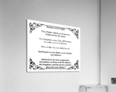Mathew 6 9 13 Acrylic Print