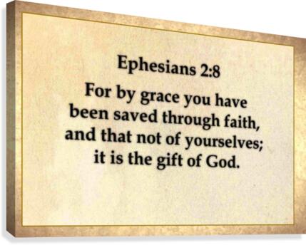 Ephesians 2 8 Canvas Print