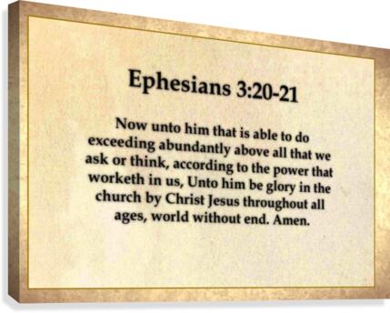 Ephesians 3 20 21 Canvas Print