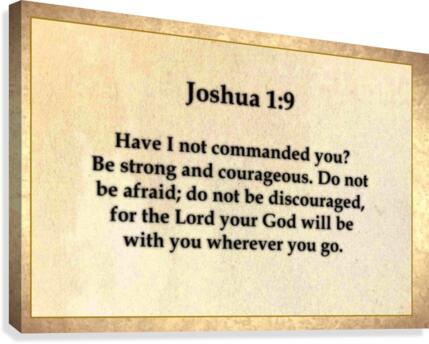  Joshua 1 9 Canvas Print