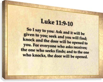 Luke 11 9 10 Canvas Print