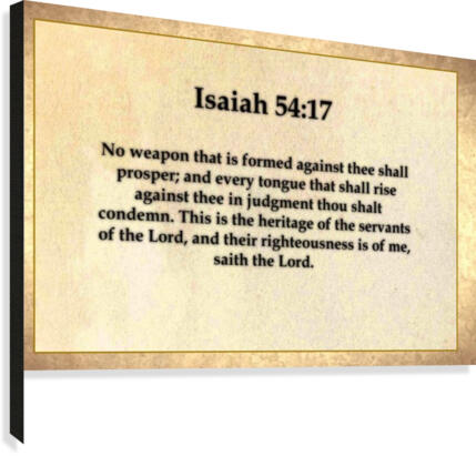 Isaiah 54 17 Canvas Print