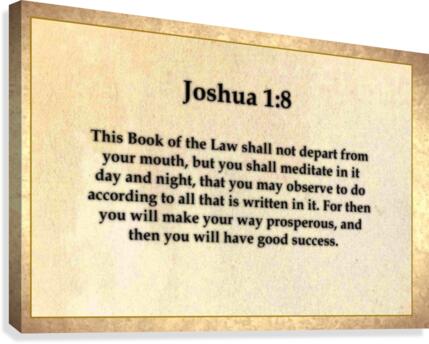 Joshua 1 8 Canvas Print
