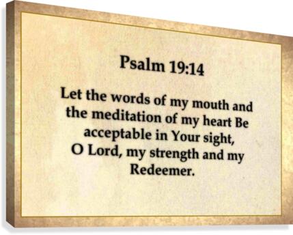 Psalm 19 14 Canvas Print