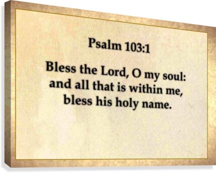 Psalm 103 1 Canvas Print