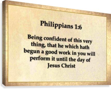 Philippians 1 6 Canvas Print