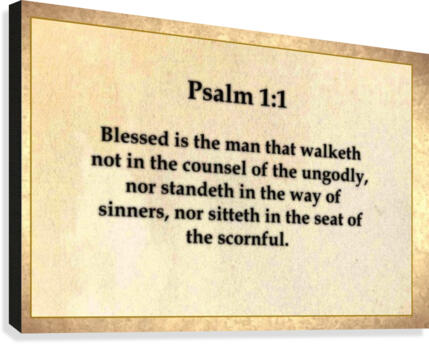 Psalm 1 1 Canvas Print