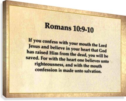 Romans 10 9 10 Canvas Print