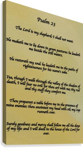 Psalm 23 P Canvas Print