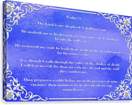 Psalm 23 1BL Canvas Print