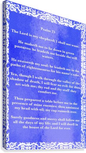 Psalm 23 10BL Canvas Print