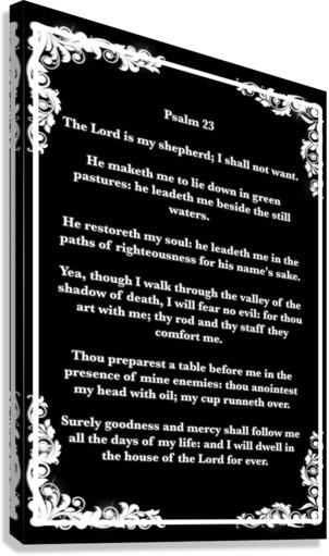Psalm 23 8BW Canvas Print
