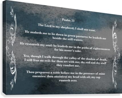 Psalm 23 4CH Canvas Print