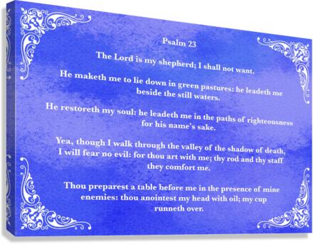 Psalm 23 5BL Canvas Print