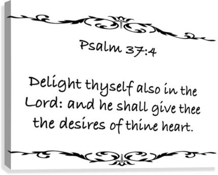 Psalm 37 4 3WB Canvas Print