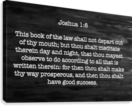 Joshua 1 8 WD4 Canvas Print