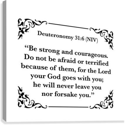 Deuteronomy 31 6 Canvas Print