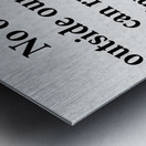 No One Metal print