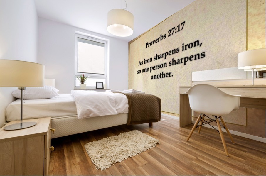 Proverbs 27 17 Mural print