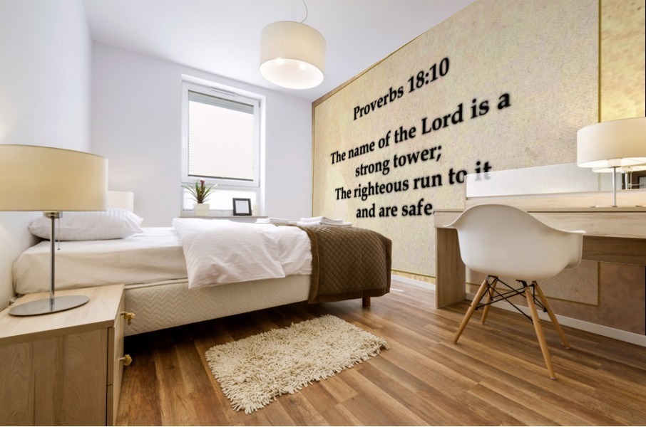 Proverbs 18 10 Mural print
