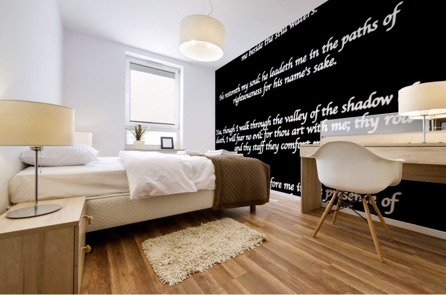Psalm 23 BW Mural print