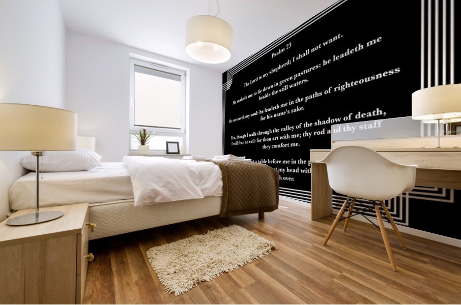 Psalm 23 2BW Mural print