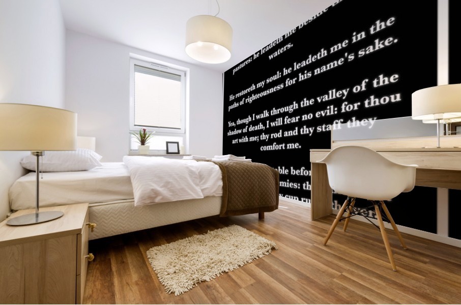 Psalm 23 8BW Mural print