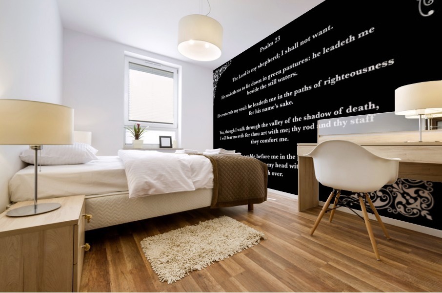 Psalm 23 5BW Mural print