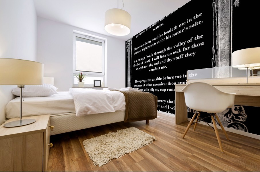 Psalm 23 7BW Mural print