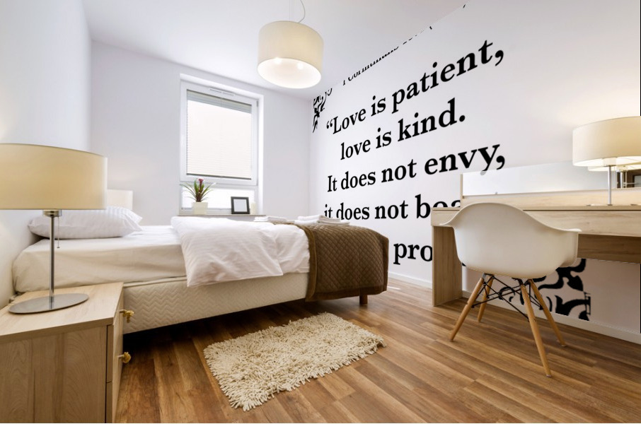 1 Corinthians 13 4 Mural print