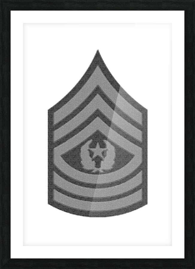 Command Sergeant Major Picture Frame print