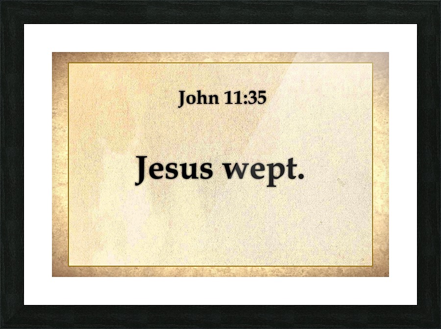  John 11 35 Picture Frame print