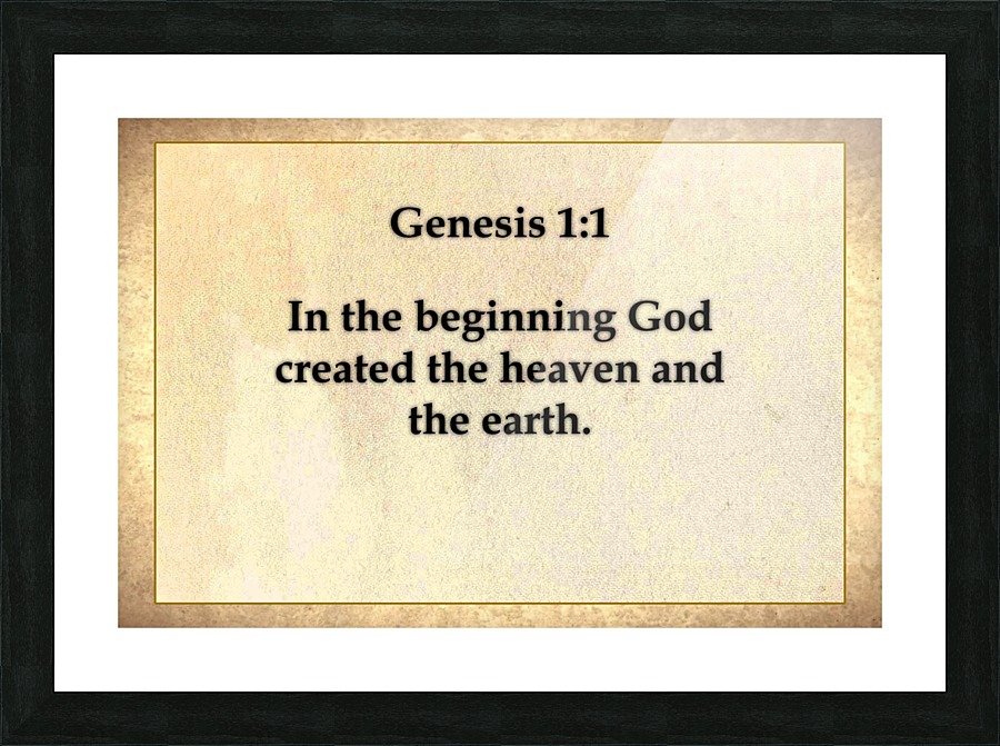 Genesis 1 1  Picture Frame print