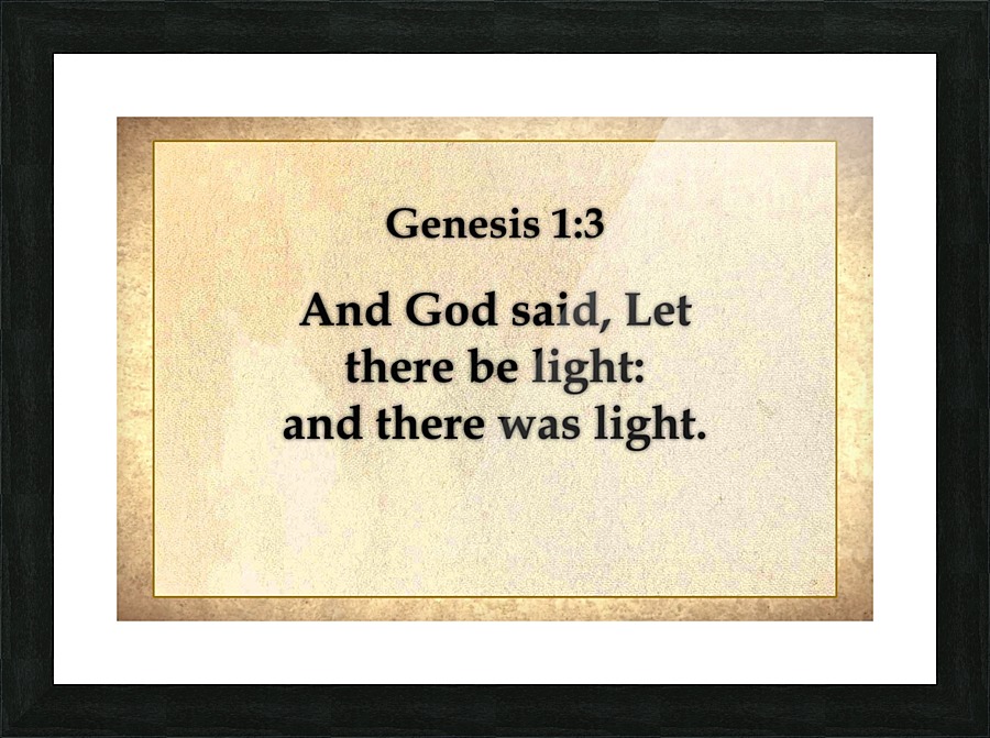 Genesis 1 3 Picture Frame print