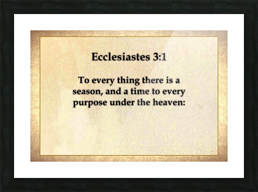 Ecclesiastes 3 1 Picture Frame print