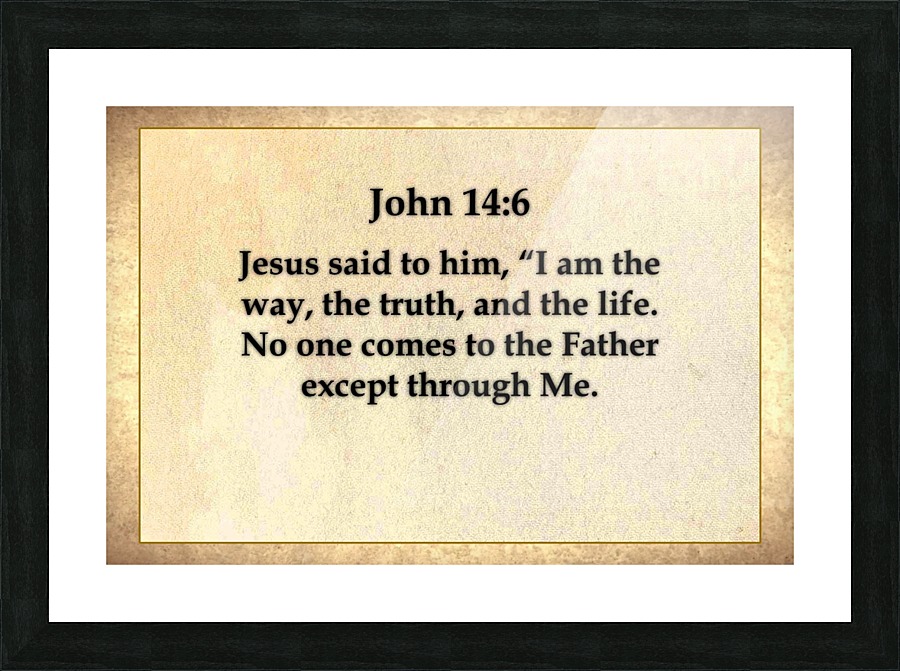 John 14 6 Picture Frame print