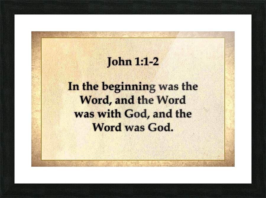 John 1 1 2 Picture Frame print