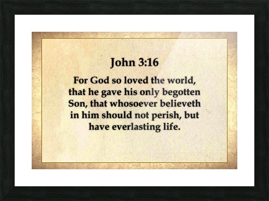 John 3 16 Picture Frame print