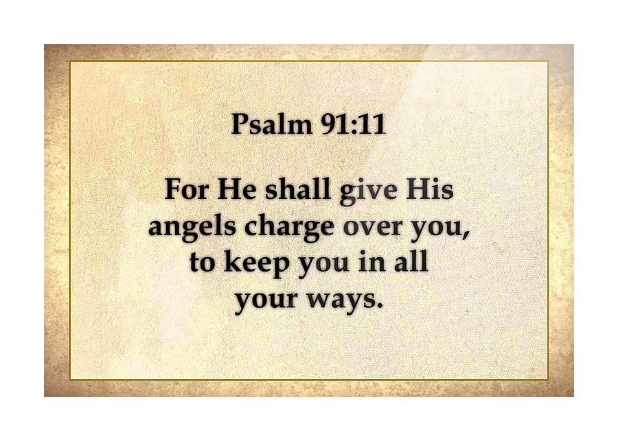 Psalm 91 11 Picture Frame print