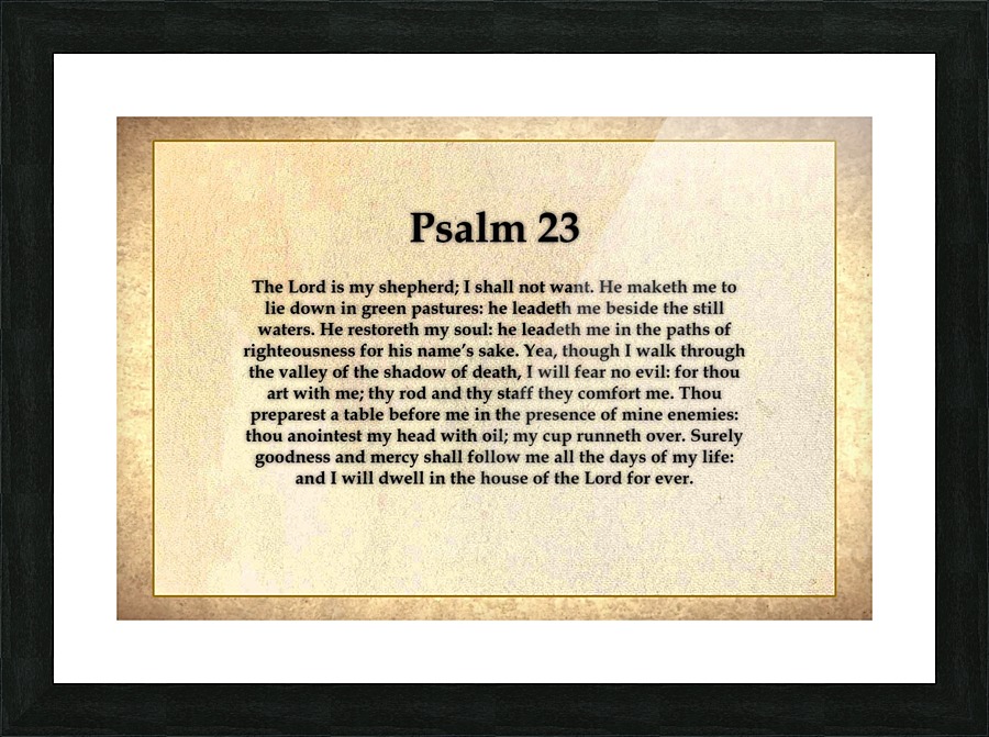 Psalm 23 Picture Frame print
