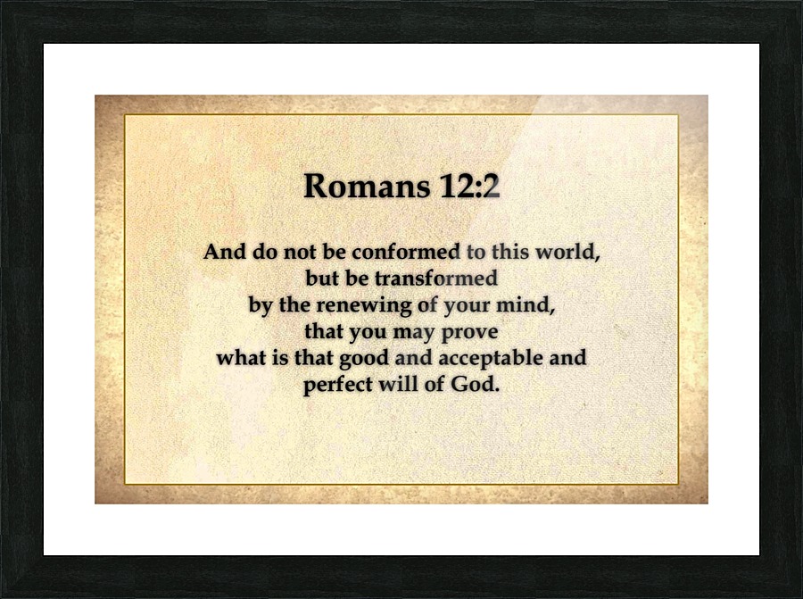 Romans 12 2 Picture Frame print