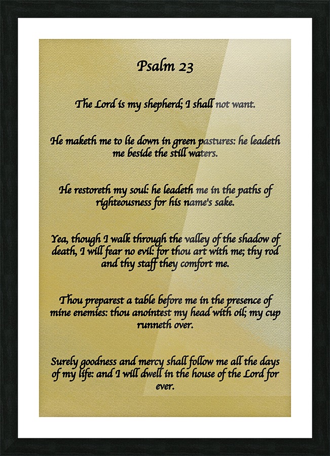 Psalm 23 P Picture Frame print