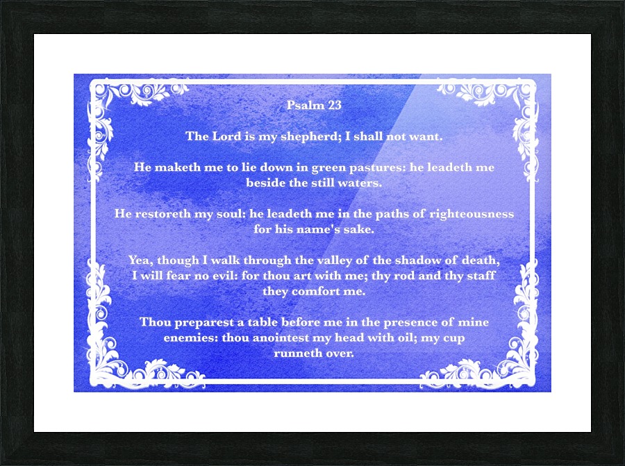 Psalm 23 9BL Picture Frame print