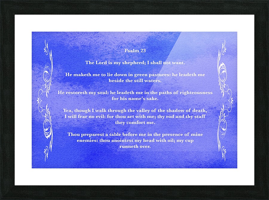 Psalm 23 4BL Picture Frame print