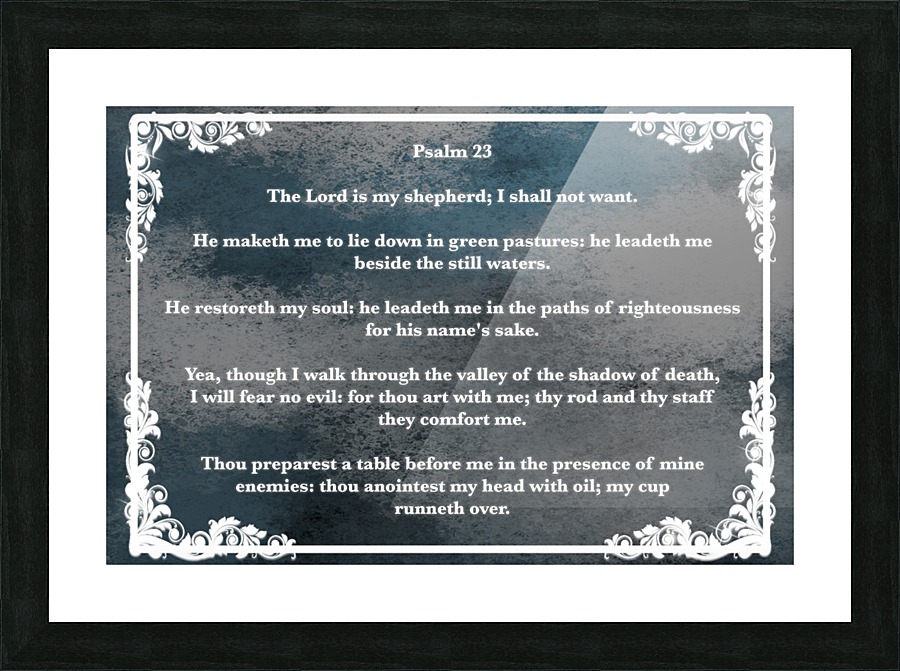 Psalm 23 9CH Picture Frame print