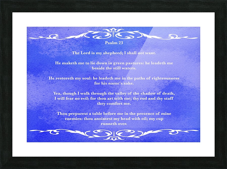 Psalm 23 3BL Picture Frame print