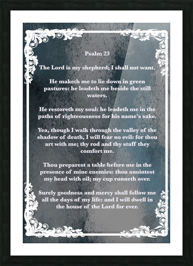 Psalm 23 8CH Picture Frame print