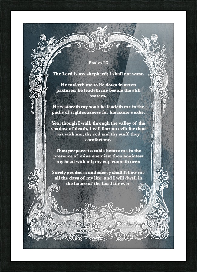 Psalm 23 7CH Picture Frame print