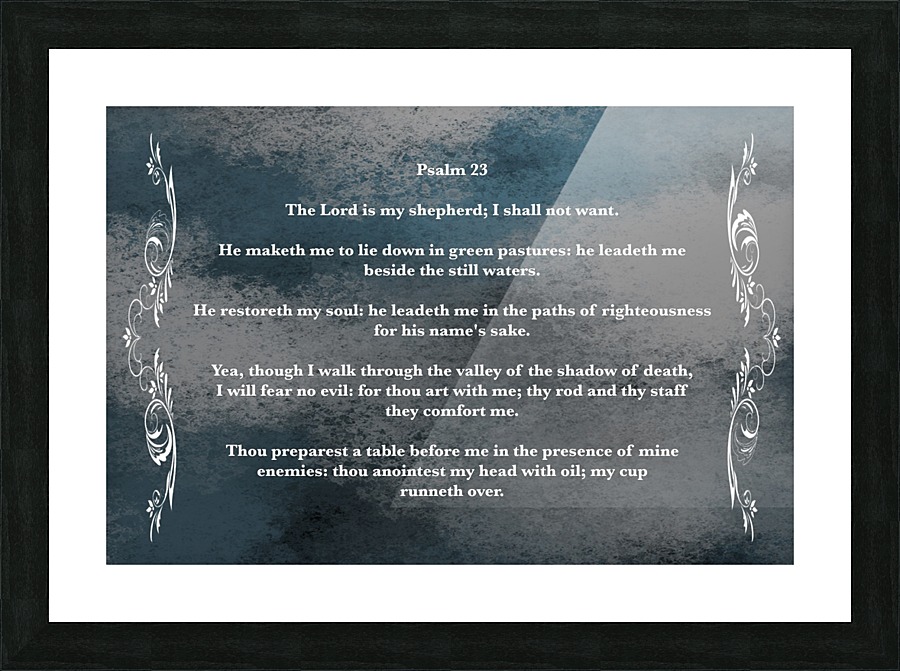 Psalm 23 4CH Picture Frame print
