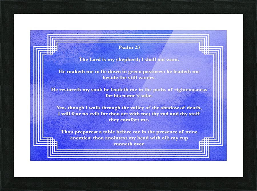 Psalm 23 2BL Picture Frame print